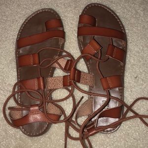 Lace up gladiator sandals